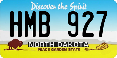 ND license plate HMB927