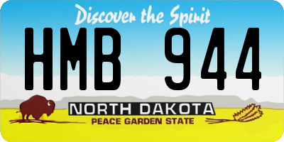 ND license plate HMB944