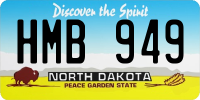 ND license plate HMB949