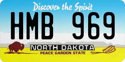 ND license plate HMB969