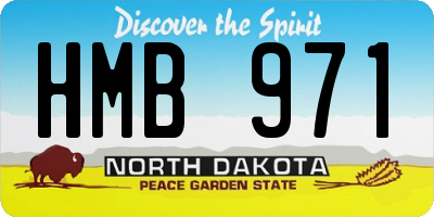ND license plate HMB971