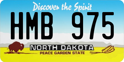 ND license plate HMB975