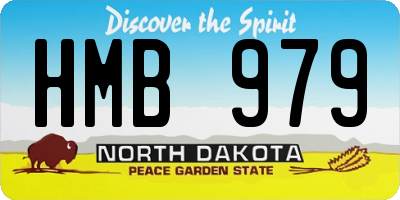 ND license plate HMB979