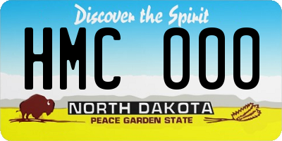 ND license plate HMC000