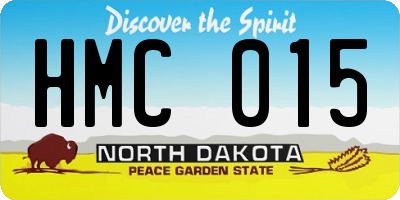 ND license plate HMC015