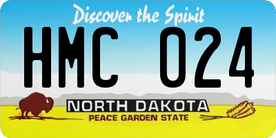 ND license plate HMC024