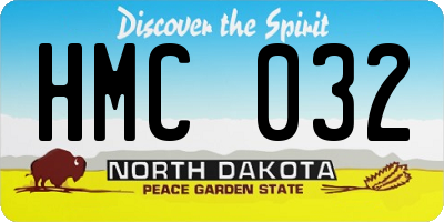 ND license plate HMC032