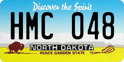 ND license plate HMC048