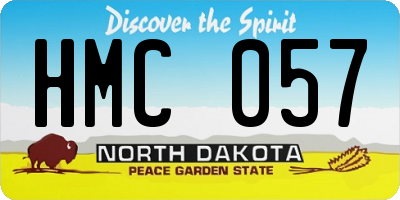 ND license plate HMC057