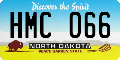 ND license plate HMC066