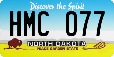 ND license plate HMC077