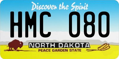 ND license plate HMC080