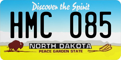 ND license plate HMC085