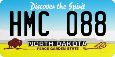 ND license plate HMC088
