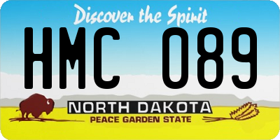 ND license plate HMC089