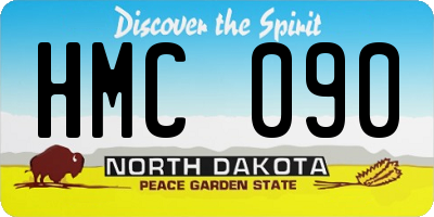 ND license plate HMC090