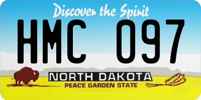 ND license plate HMC097