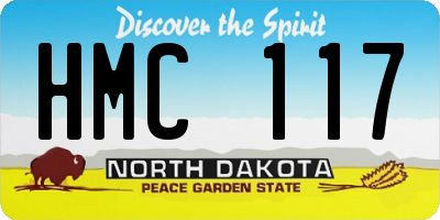 ND license plate HMC117