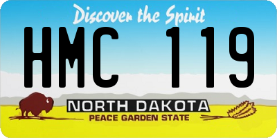 ND license plate HMC119