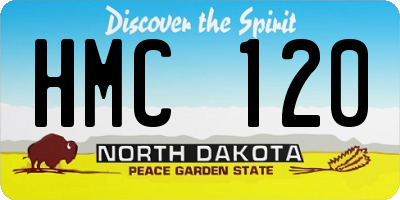ND license plate HMC120
