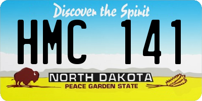ND license plate HMC141