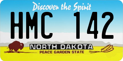 ND license plate HMC142