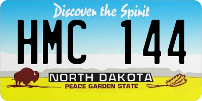 ND license plate HMC144