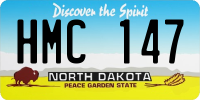 ND license plate HMC147