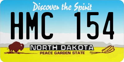 ND license plate HMC154
