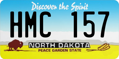ND license plate HMC157