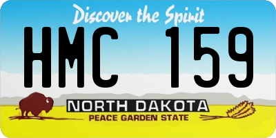 ND license plate HMC159