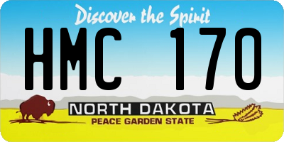ND license plate HMC170
