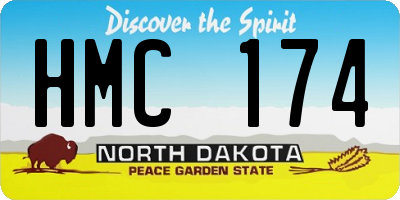 ND license plate HMC174
