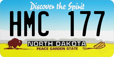 ND license plate HMC177