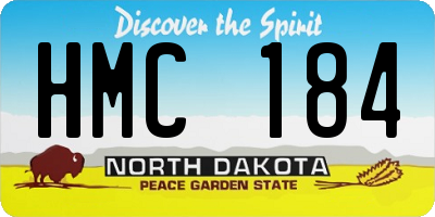 ND license plate HMC184