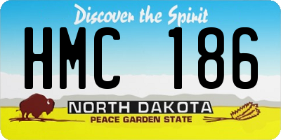 ND license plate HMC186