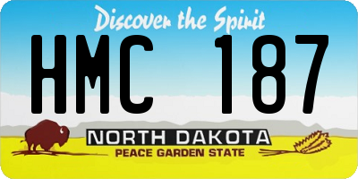 ND license plate HMC187