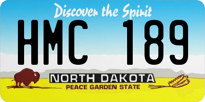 ND license plate HMC189