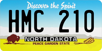 ND license plate HMC210