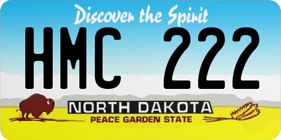 ND license plate HMC222