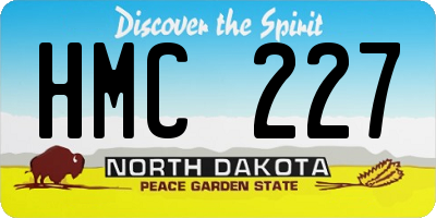 ND license plate HMC227