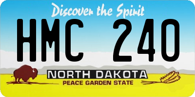ND license plate HMC240