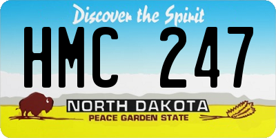 ND license plate HMC247