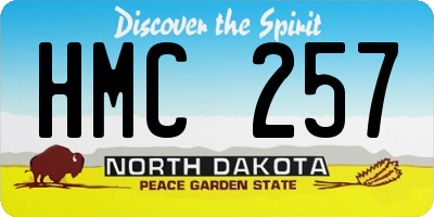 ND license plate HMC257