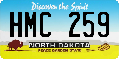 ND license plate HMC259