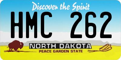 ND license plate HMC262