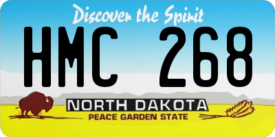 ND license plate HMC268