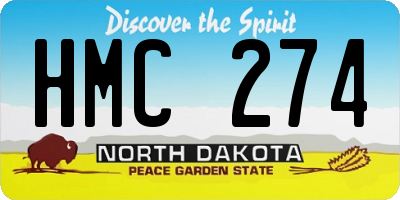 ND license plate HMC274