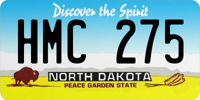 ND license plate HMC275