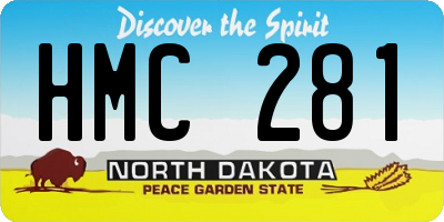 ND license plate HMC281